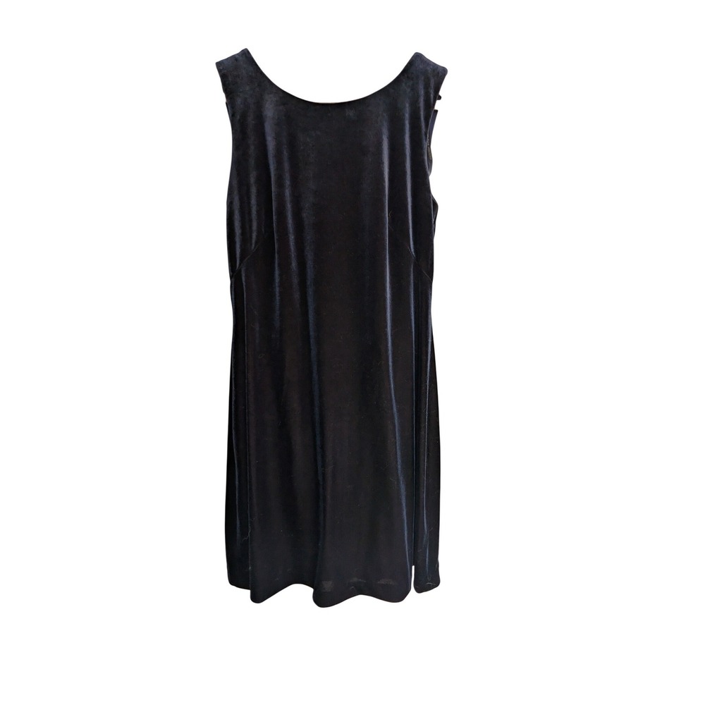 Donna Ricco Evening Velvet Cowl Back Cocktail Dress Womens 4 Navy Vtg Formal